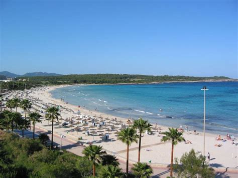 Blick Auf Den Strand Vom Hipotels Mediterraneo Adults Only Sa