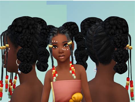Traditionnal Hairstyle Glorianasims4 On Patreon Sims 4 Afro Hair