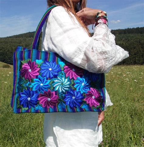 #folklorethursday is a place to share folklore related blog posts and facts every thursday! Handtasche - *BLOSSOM*Folklore Tasche petrol Stickerei ...