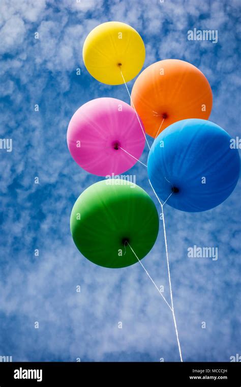 Balloons With Sky Background Hi Res Stock Photography And Images Alamy