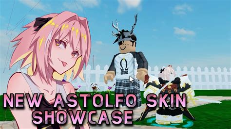 New Astolfo Skin Showcase Roblox Arena Tower Defense Youtube