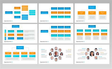 Organizational Chart And Hierarchy Powerpoint Template 70618