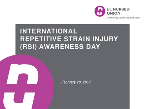 International Repetitive Strain Injury Rsi Awareness Day Ppt Download