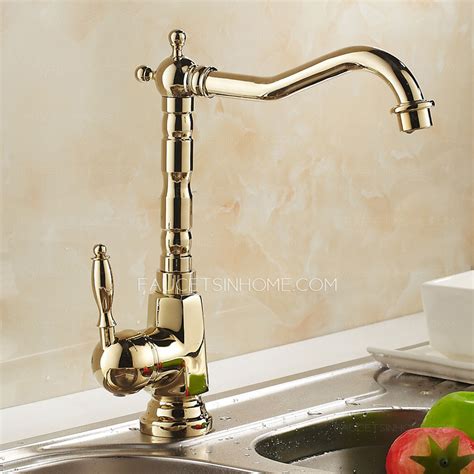 15% off + free shipping. Antique Golden Rotate European Style Brass Kitchen Faucets