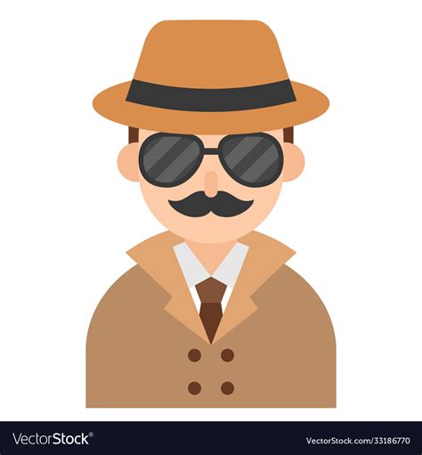 Detective Icon Profession And Job Royalty Free Vector Image