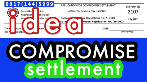 Idea to reduce deficiency tax assessment thru compromise settlement