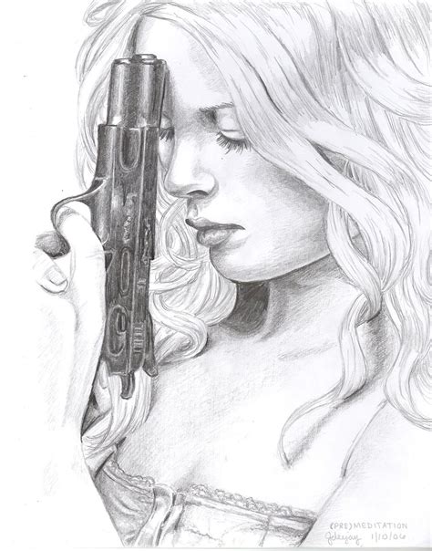 Girl With A Gun Art Print Via Etsy Art Pinterest Gun