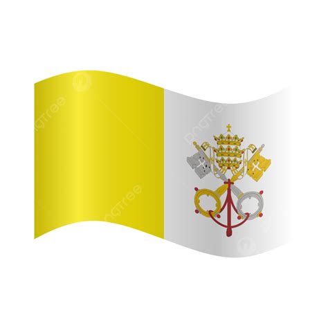 Vector Ilustración Realista De La Bandera Del Vaticano Png Vaticano