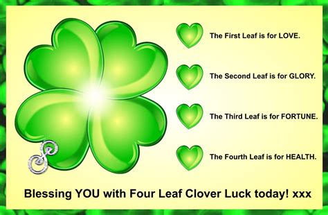 Four Leaf Clover For Luck