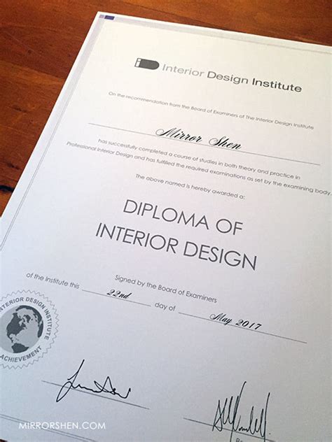 Interior Design Course Graduation