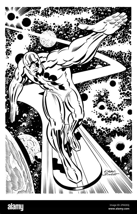 Silver Surfer 1978 El Bosquejo De Jack Kirby Comics De Marvel