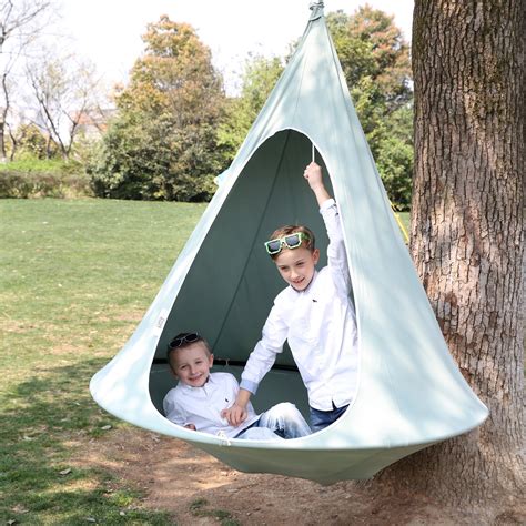 This folding hammock chair can withstand a weight of 330 pounds, so it is enough for two kids to rest on. Kids Hammock Chair Pod (June 2020)