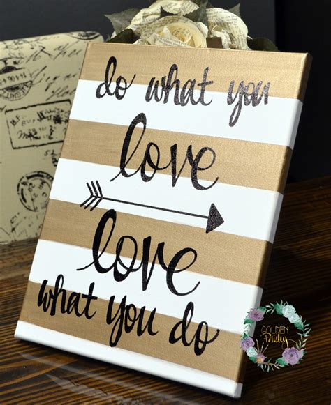Find & download free graphic resources for canvas painting. "Do What You Love" Striped Inspirational Painting