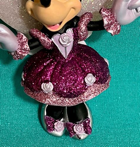 Disney Park Fairy Princess Minnie Mouse Christmas Ornament Glittered