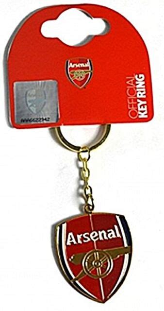 Arsenal Fc Crest Metal Enamel Keyring Bst Ebay