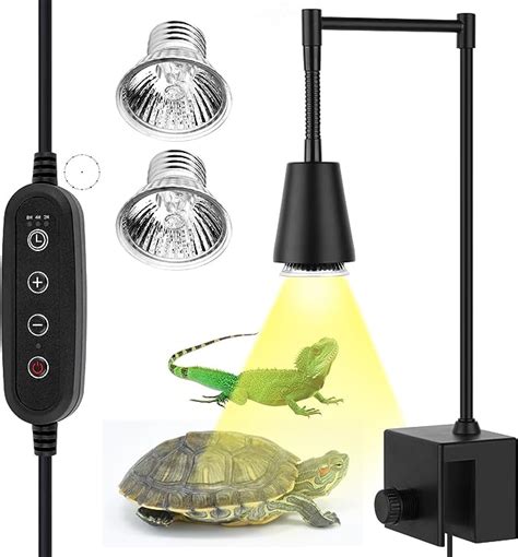 Amazon Com Reptile Heat Lamp Turtle UVA UVB Lamp Reptile Habitat Light With Timer And Dimmer