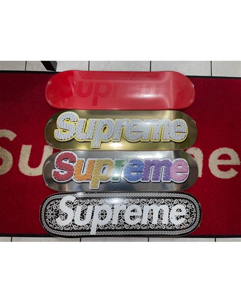 Supreme Supreme Tonal Bling Celtic Knot Box Logo Skateboard Set Of 4