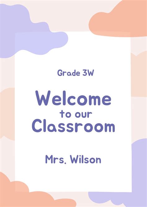 Free Printable Classroom Welcome Poster Templates Canva