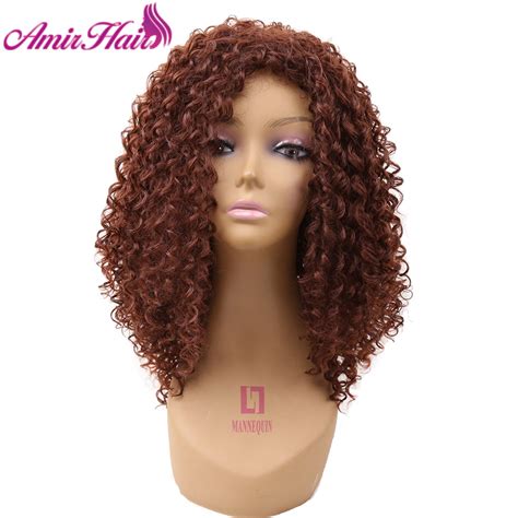 Amir Medium Length Afro Kinky Curly Synthetic Full Wig Heat Resistant