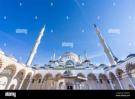 A Panoramic View Of Istanbul Camlica Mosque Camlica Mosque Is The