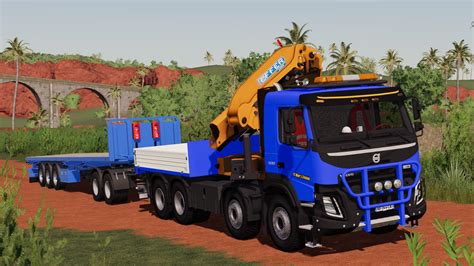 Volvo Fmx 8x4 Kranwagen V11 Fs19 Landwirtschafts Simulator 19 Mods