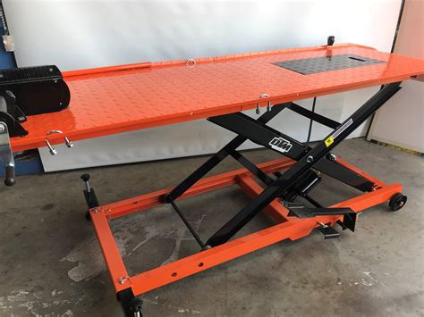 Motorcycle Airhydraulic Lift Bench 2000mm Long Ramp Dtm Trading
