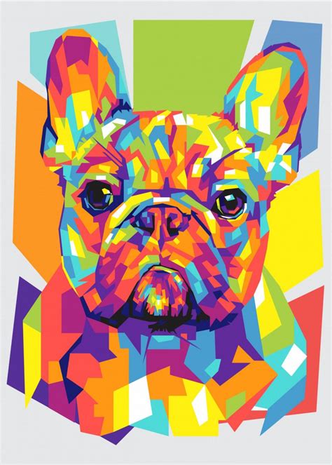 Pintura Vector French Bulldog Art French Bulldogs Dog Pop Art