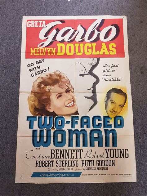 Film Poster Two Faced Woman 1941 Original 1 Sheet Poster Of Greta Garbo