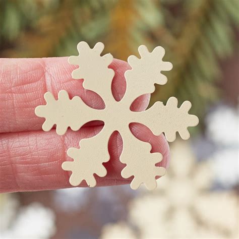 Mini Metal Snowflakes Cutouts Christmas Miniatures Christmas And