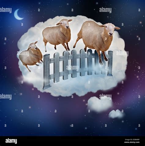 Counting Sheep Concept As A Symbol Of Insomnia And Lack Of Sleep Due To Challenges In Falling