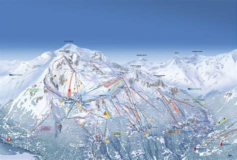 Les Arcs Ski Map France Europe