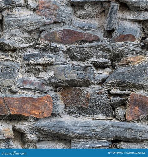 Old Weathered Stone Wall Seamless Tileable Texture Stock Image Image