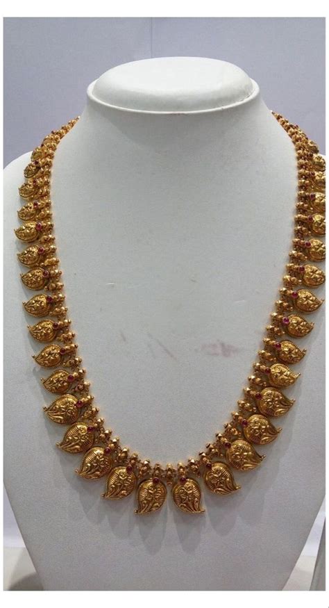 Antique Gold Mango Haram Necklace