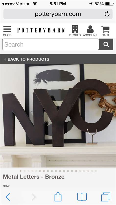 Check spelling or type a new query. Pottery Barn letters | Pottery barn, Metal letters, Pottery