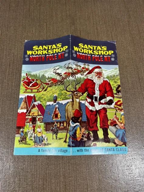 vintage 1970 s santa s workshop north pole ny theme park brochure ephemera 14 99 picclick