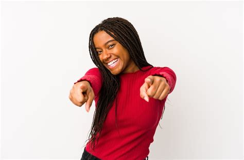 Premium Photo Young African American Woman Isolated Cheerful Smiles