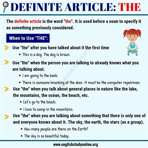 A An Or The When No Article English Grammar Picture Learning English C76