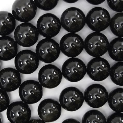 Black Obsidian Round Beads Gemstone 15 Strand 4mm 6mm 8mm 10mm 12mm Ebay