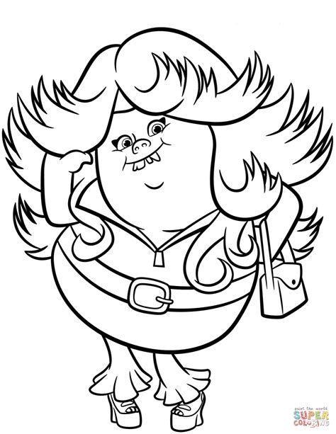 Bridget from bergens trolls coloring pages for print. Disney Trolls Coloring Pages at GetColorings.com | Free ...