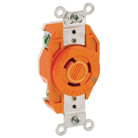 Leviton 30a 250v 3py Flush Mounting Locking Receptacle Industrial