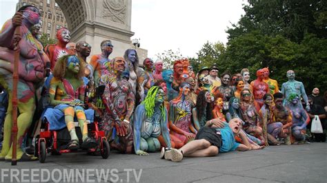 Models Shed Clothes For Body Painting Day In Nyc Freedomnews Tv
