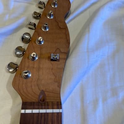 Warmoth Telecaster Roasted Flame Maple Indian Rosewood Reverb