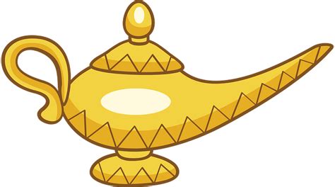 Genie Lamp With Smoke Clipart