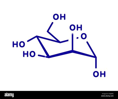 Mannose D Mannose Sugar Molecule Epimer Of Glucose Blue Skeletal