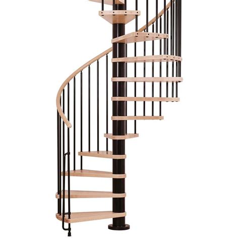 Shop Arke Phoenix 55 In X 10 Ft Black Spiral Staircase Kit At