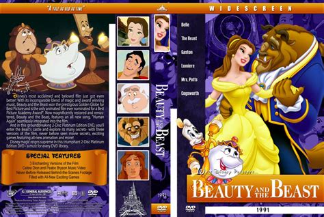 Beauty And The Beast Movie Dvd Custom Covers 1991 Beauty And The