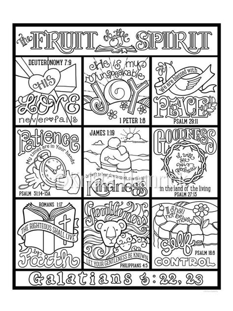 Fruit the spirit coloring pages for page creativemove. The Fruit of the Spirit coloring page in three sizes: 8.5X11