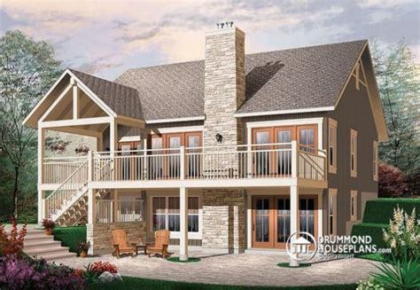 Walk Out Basement Plans Two Story With Walkout Craftsman House