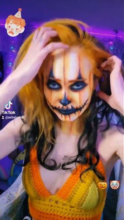 Creepy Pumpkin Clown Transformation 🎃🤡 Shorts Clownmakeup Clown Youtube