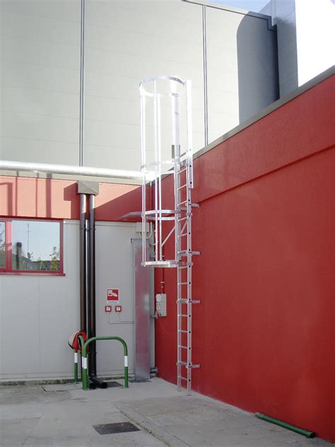 Galvanised Vertical Access Ladder Kits Fixed With Hoops